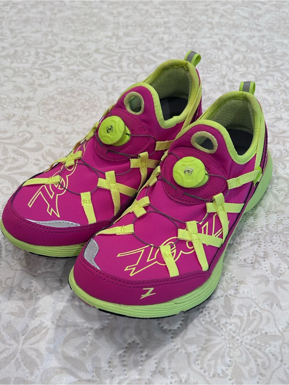 Zoot Ultra Race 4.0 BOA Triathlon Running Shoes Neon Pink Yellow Women Sz 9 Z14